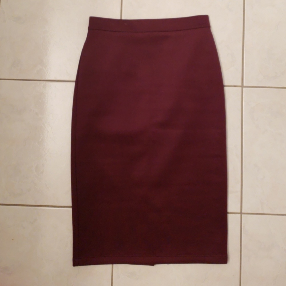 Forever 21 Burgundy pencil skirt
